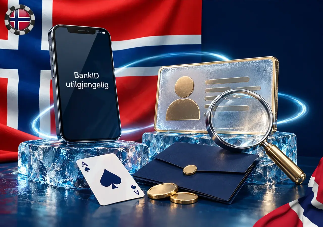 Registrering og identitetskontroll når BankID ikke er tilgjengelig på casinoet
